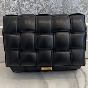 Bottega Veneta Black Padded Leather Shoulder Bag lightly worn